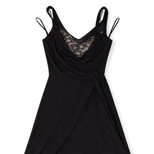 White House Black Market Black Lace Detail Dress Size 6